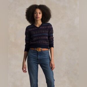 ✨ Polo Ralph Lauren ✨ Fair Isle Wool Blend V-Neck Sweater.
